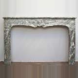 18th Century fireplace mantel in Ardennes grey marble - Reference 0299&nbsp;Width&nbsp;6' 7'' ⅛&nbsp;Height&nbsp;4' 3'' ⅛