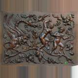 Sculpted oak panels - Reference 0348 Width 4' 2'' ⅜ Height 3' 1'' Sculpted oak panels - Reference 0348 Width 4' 2'' ⅜ Height 3' 1''