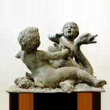 Pair of lead putti fountains - Reference 0573 Width 2' 8'' ¼ Height 1' 11'' ¼ Pair of lead putti fountains - Reference 0573 Width 2' 8'' ¼ Height 1' 11'' ¼