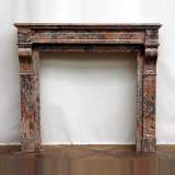 Fireplace mantel in pink Enjugerais marble - Reference 0937&nbsp;Width&nbsp;3' 8'' ⅞&nbsp;Height&nbsp;3' 5'' 