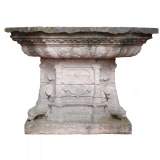 Renaissance table in sculpted stone - Reference 1100 Width 4' 6'' ⅜ Height 3' 1'' ⅜ Renaissance table in sculpted stone - Reference 1100 Width 4' 6'' ⅜ Height 3' 1'' ⅜