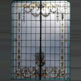 Stained glass window with antique vase and flower decor - Reference 1120&nbsp;Width&nbsp;4' 3'' ⅛&nbsp;Height&nbsp;5' 8'' ⅞