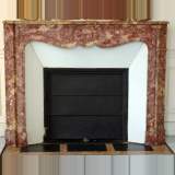 Pompadour mantel in violet Brocatelle marble from Jura