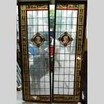 A double neo-renaissance stained glass window  - Reference 1192&nbsp;Width&nbsp;2' '' ⅜&nbsp;Height&nbsp;6' 8'' ¾