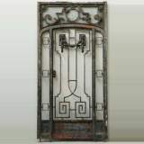 Napoleon III wrought iron door - Reference 1274&nbsp;Width&nbsp;4' 7'' ½&nbsp;Height&nbsp;8' 11'' ⅞