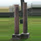 Six red Languedoc marble columns - Reference 1277 Width 1' 3'' ¾ Height 8' 1'' ¼ Six red Languedoc marble columns - Reference 1277 Width 1' 3'' ¾ Height 8' 1'' ¼