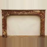 Louis XIV Royal red marble mantel - Reference 1312&nbsp;Width&nbsp;5' 8'' ½&nbsp;Height&nbsp;3' 6'' ⅞