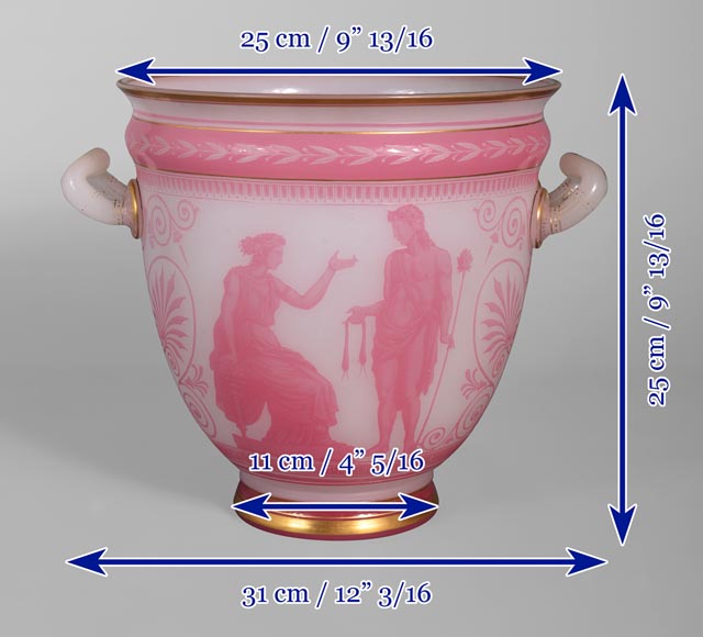 CRISTALLERIE DE BACCARAT Neo Greek Krater Shaped Vase Made Out Of