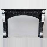 Black and white mantel from 1830's - Reference 1321&nbsp;Width&nbsp;4' 11'' &nbsp;Height&nbsp;3' 5'' 
