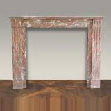 Marble Louis XVI mantel - Reference 1332&nbsp;Width&nbsp;4' 5'' ⅛&nbsp;Height&nbsp;3' 6'' ½