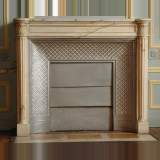 Louis XVI mantel with columns - Reference 1336&nbsp;Width&nbsp;4' '' ⅞&nbsp;Height&nbsp;3' 5'' ⅜