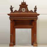 Walnut Neo-Renaissance mantel - Reference 1375 Width 5' 10'' ⅛ Height 8' 3'' ¼ Walnut Neo-Renaissance mantel - Reference 1375 Width 5' 10'' ⅛ Height 8' 3'' ¼