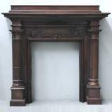 Walnut wood mantel from the 19th century - Reference 1381 Width 6' 3'' ⅝ Height 5' 10'' ⅞ Walnut wood mantel from the 19th century - Reference 1381 Width 6' 3'' ⅝ Height 5' 10'' ⅞