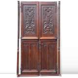 Oak Neo-Gothic double door - Reference 1397 Width 4' 11'' Height 9' '' ¼ Oak Neo-Gothic double door - Reference 1397 Width 4' 11'' Height 9' '' ¼