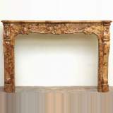 18th century mantel in Breche d'Alep marble - Reference 1401&nbsp;Width&nbsp;5' 5'' ¾&nbsp;Height&nbsp;3' 8'' ⅛
