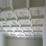 Medieval style stucco coffered ceiling - Reference 9021 Width 24' 2'' ⅛ Medieval style stucco coffered ceiling - Reference 9021 Width 24' 2'' ⅛