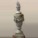 Zinc finial urn - Reference 9337 Width 1' 4'' ⅛ Height 5' 1'' Zinc finial urn - Reference 9337 Width 1' 4'' ⅛ Height 5' 1''
