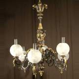 Pair of formerly gas chandeliers  - Reference 9387&nbsp;Width&nbsp;3' 3'' ⅜&nbsp;Height&nbsp;4' 1'' ¼