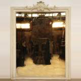 Wood mantel mirror with stucco ornaments - Reference 9437 Width 3' 8'' ⅞ Height 4' 10'' ⅝ Wood mantel mirror with stucco ornaments - Reference 9437 Width 3' 8'' ⅞ Height 4' 10'' ⅝