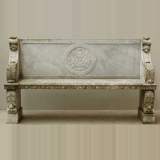 Marble 19th Neo-gothic garden bench - Reference 9446&nbsp;Width&nbsp;5' 3'' ¾&nbsp;Height&nbsp;3' 2'' ¼