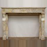 Marble mantel with Napoleon and Josephine - Reference 9455