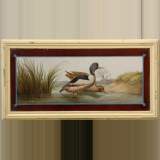 Enameled terra cotta panel with ducks - Reference 9457 Width 3' 11'' ⅝ Height 2' '' ¾ Enameled terra cotta panel with ducks - Reference 9457 Width 3' 11'' ⅝ Height 2' '' ¾