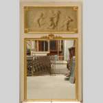 19th century trumeau with 18th century painting of putti - Reference 9460 Width 4' 3'' ⅛ Height 6' 11'' ½ 19th century trumeau with 18th century painting of putti - Reference 9460 Width 4' 3'' ⅛ Height 6' 11'' ½