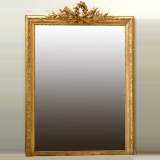 Louis XVI style wood and stucco mirror - Reference 9478 Width 5' 1'' ⅜ Height 7' '' ⅝ Louis XVI style wood and stucco mirror - Reference 9478 Width 5' 1'' ⅜ Height 7' '' ⅝
