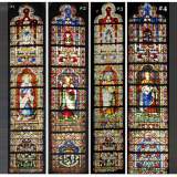 Four stained glass windows from Mons, Belgium - Reference 9486&nbsp;Width&nbsp;3' 3'' &nbsp;Height&nbsp;18' 4'' ½