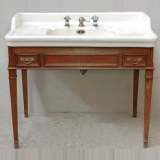 Mahogany cabinet with enameled sink - Reference 9490&nbsp;Width&nbsp;3' 3'' ¾&nbsp;Height&nbsp;2' 11'' ⅜