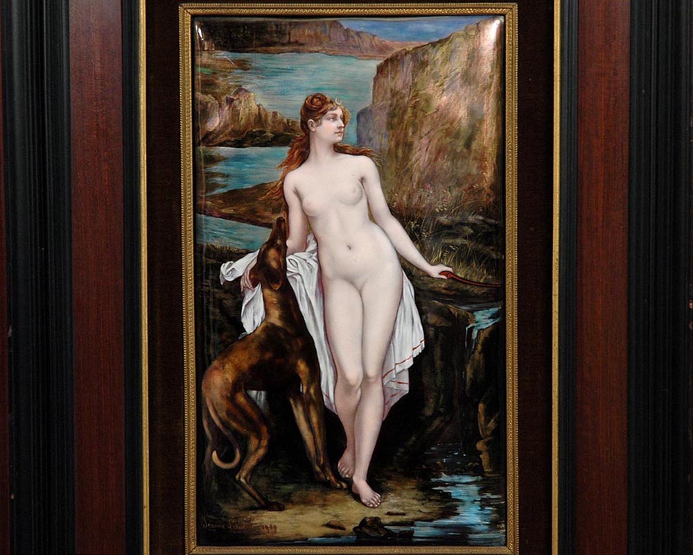 Diana, enamel by Jeanne Lemerle Diana, enamel by Jeanne Lemerle-1