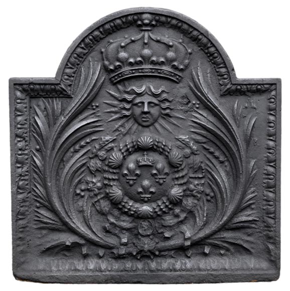 Antique cast iron fireback with French coat of arms, 18th century ...