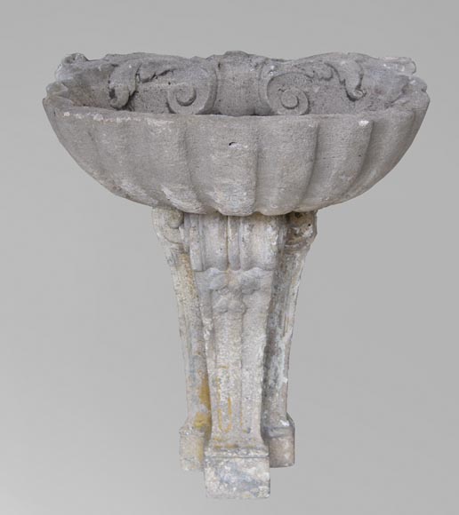 Ancient stone baptismal font - Fountains, wells, basins