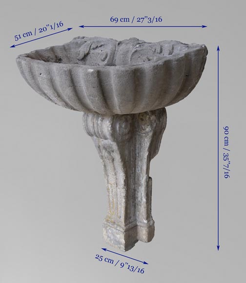 Ancient Stone Baptismal Font Fountains Wells Basins