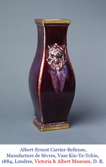 Albert-Ernest CARRIER-BELLEUSE (model by), SÈVRES Manufacture, Kin-Te-Tchin vase, 1884-10