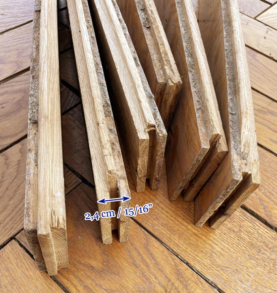 Lot Of 70m Of Antique Broken Sticks Oak Parquet Flooring Floors