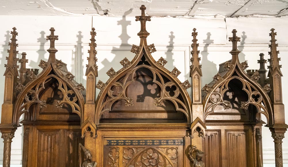 In the style of VIOLLET-LE-DUC, Exceptional Neo-Gothic Dining Room, 19th Century-20