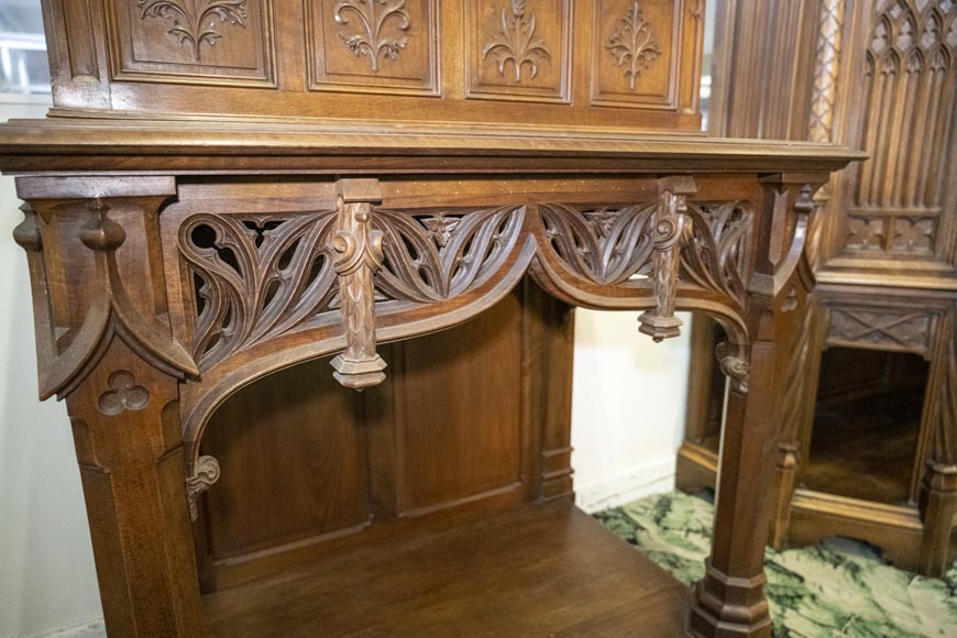 In the style of VIOLLET-LE-DUC, Exceptional Neo-Gothic Dining Room, 19th Century-24