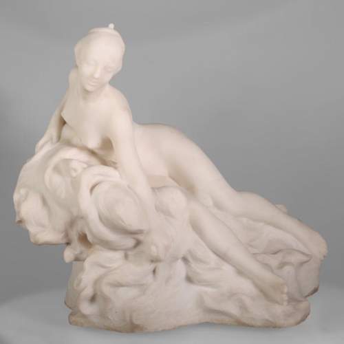 Guglielmo PUGI (1850 - 1915), White Carrara marble bust From the sculpture  of Jean-Baptiste CARPEAUX « Dance », Circa 1900 - Sculpture
