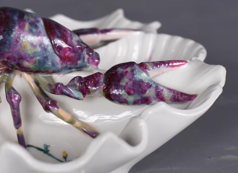 ESCALIER DE CRISTAL, Porcelain Serving Dish Decorated with a Crayfish, circa 1880-5