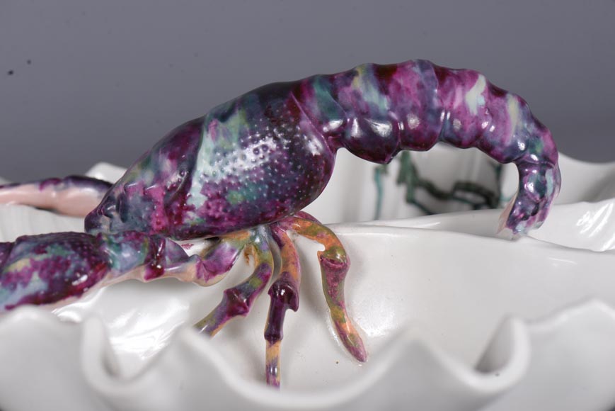 ESCALIER DE CRISTAL, Porcelain Serving Dish Decorated with a Crayfish, circa 1880-6