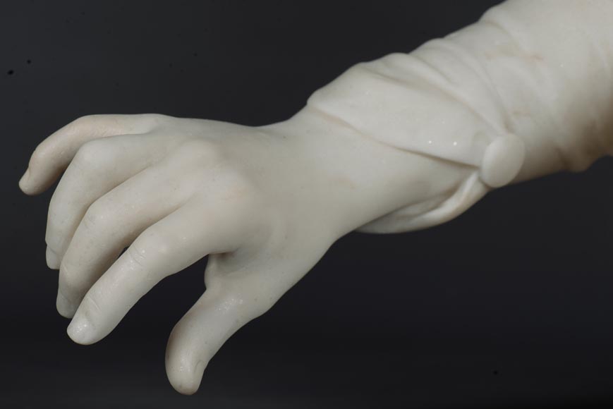 Plaster sculpture of a 19th century male hand