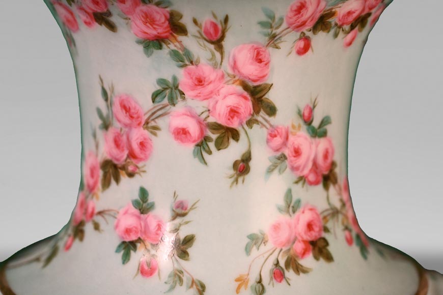 SÈVRES Manufacture, Louis-Philippe Period Vase Adorned with a Lush Floral Decoration, 1846-5