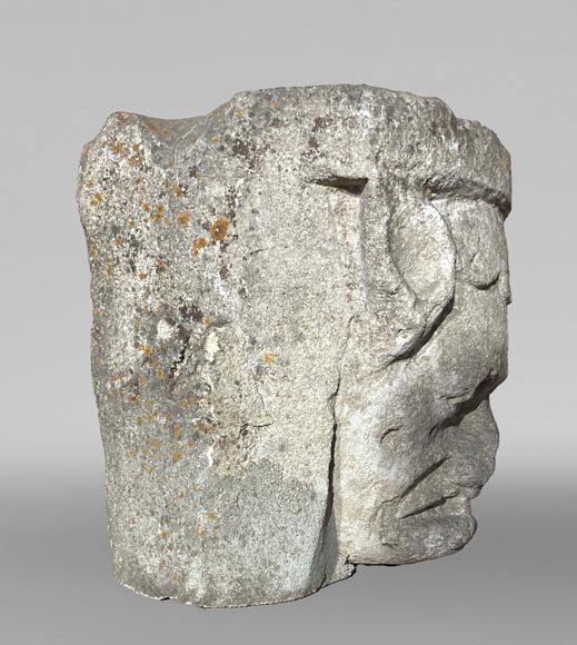 Medieval capital with demon's head, 12th century-7