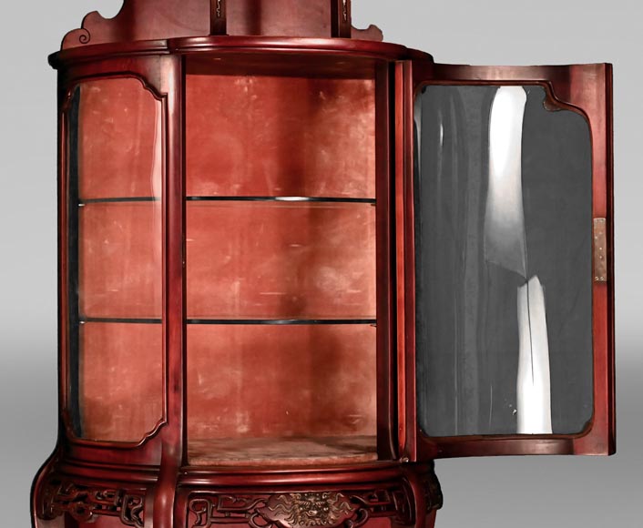 Japanese Half-Moon Display Cabinet, late 19th century-3