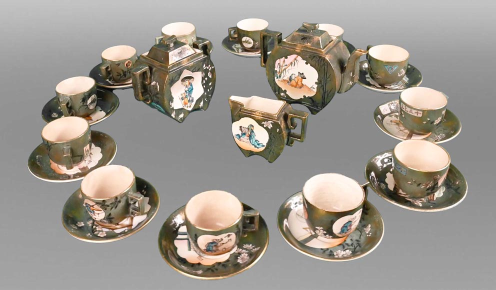 Jules Vieillard & Cie Manufacture, Japanese-style Tea Service, between 1878 and 1886-0