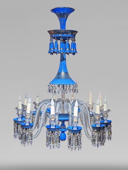 Baccarat opaline chandelier - Chandeliers, ceiling lamps