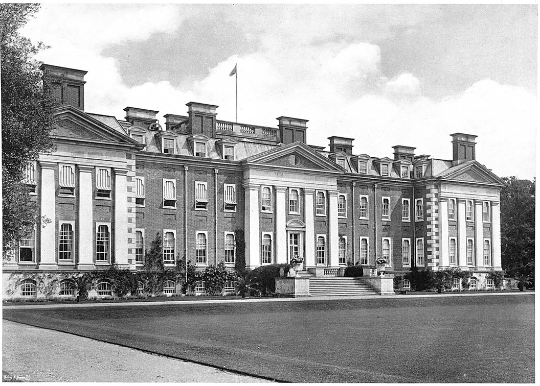 Vue ancienne du château d’Hursley Park