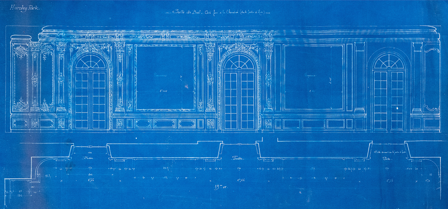 Completed project: Plan of the Ballroom - Side facing the Chimney (On the Winter Garden)