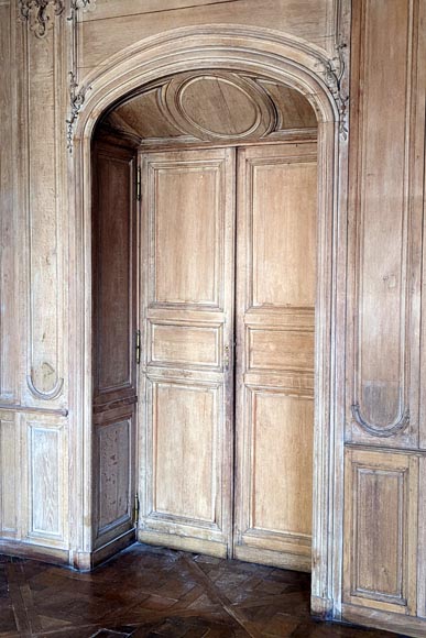 Important Louis XV-period Carved Oak Paneling-10